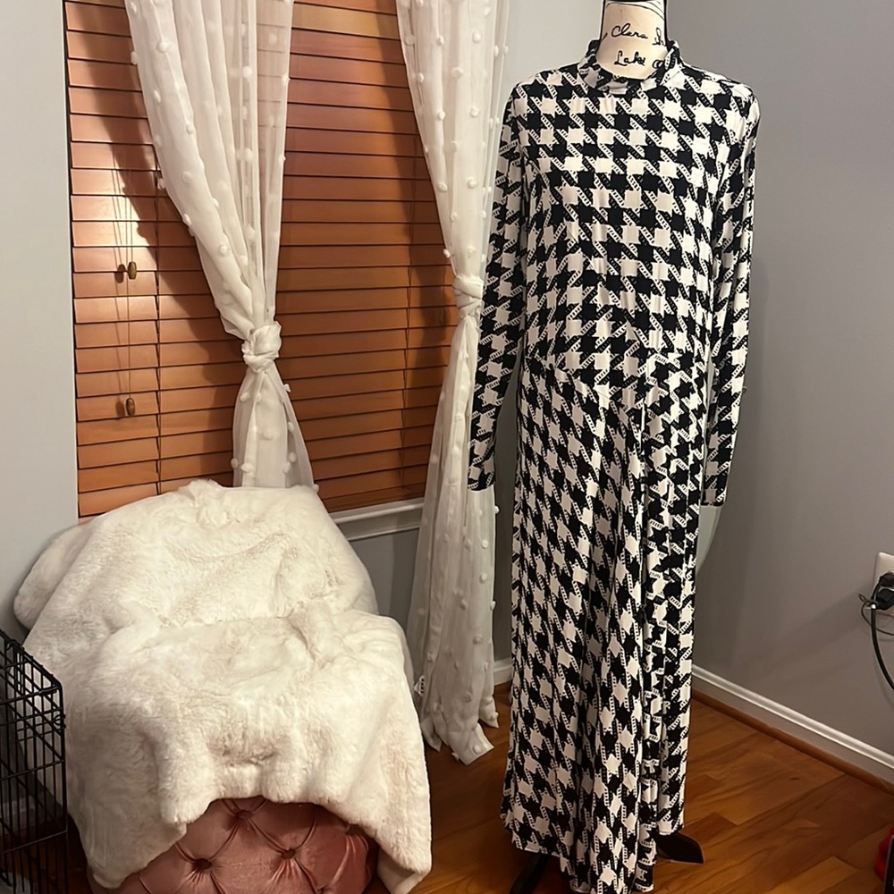Houndstooth style dress